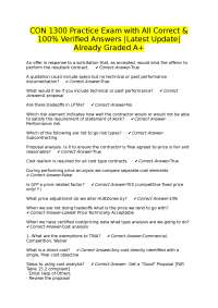 CON 1300 Practice Exam: Questions and Verified Answers