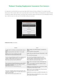 Walmart Teaming Employment Assessment Test Answers 2025–26 | Updated Hiring Test Questions