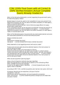CON 1200V Final Exam with Verified Answers