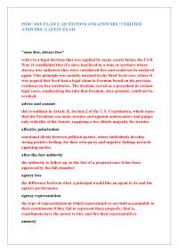 POSC 1010 Exam 2: Political Science Questions and Answers
