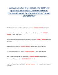 Nail Technician Exam Questions and Answers 2025