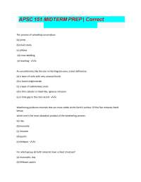 APSC 151 Midterm Exam Prep: Questions and Verified Answers