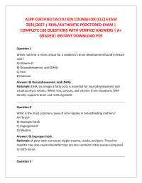 CLC Exam Questions and Answers 2026/2027
