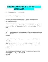 ASU BIO 181 Exam 1: Questions and Answers (2026)