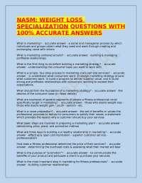 NASM Weight Loss Specialization: Accurate Q&A for Fitness Professionals