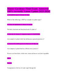 Master Gardener Exam Questions and Answers