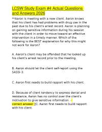 LCSW Exam Practice Questions and Answers 2026