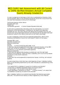 Medical-Surgical Nursing Exam Questions and Answers