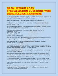 NASM Weight Loss Specialization: Q&A for Exam Preparation