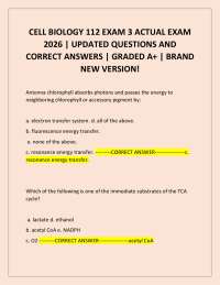 Cell Biology Exam 3: Updated Questions and Answers for A+ Grade