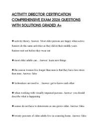 ACTIVITY DIRECTOR CERTIFICATION COMPREHENSIVE EXAM 2026 QUESTIONS WITH SOLUTIONS GRADED A+