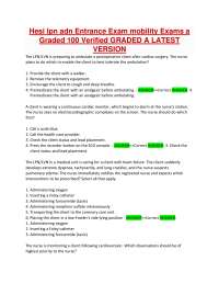 Entrance Exam Questions and Answers for Nursing Programs