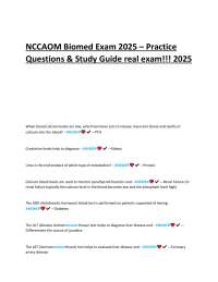 NCCAOM Biomed Exam 2025 – Practice Questions & Study Guide REAL EXAM!!!