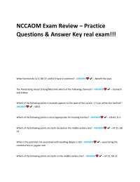 NCCAOM Exam Practice Questions and Answer Key