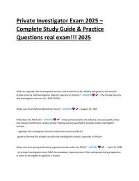 Private Investigator Exam Study Guide 2025: Practice Questions and Key Regulations
