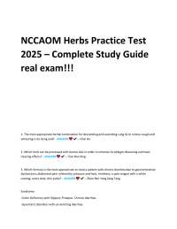 NCCAOM Herbs Practice Test 2025: Complete Study Guide