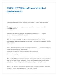 Earth Science Midterm Exam with Verified Answers