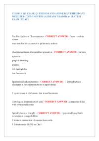 COMSAE 110 Exam Q&A: Comprehensive Medical Review