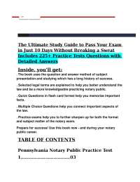 Pennsylvania Notary Public Exam Prep: Practice Questions and Answers
