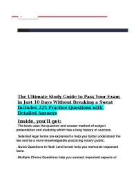 Notary Public Exam Study Guide: Practice Questions and Answers