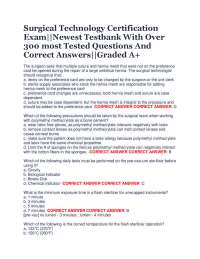 Surgical Technology Certification Exam: 300+ Questions and Answers
