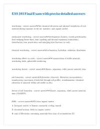 Geology 101 Final Exam with Detailed Answers