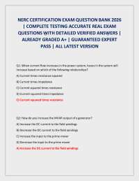 NERC Certification Exam Question Bank: Power System Operations