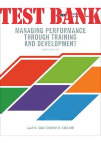 Performance Management: Training and Development Test Bank