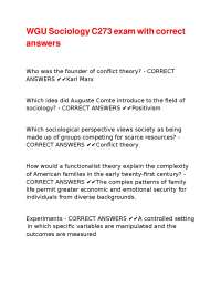 Sociology Exam Questions and Answers