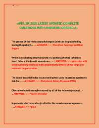 APEA 3P Exam Questions and Answers 2025