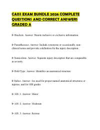 CAISS EXAM BUNDLE 2026 COMPLETE QUESTIONS AND CORRECT ANSWERS GRADED A
