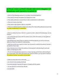 GEB 3213 Chapter 13 Exam Questions and Answers