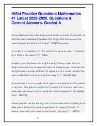 HiSet Mathematics Practice Questions 2025-2026