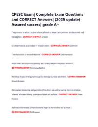 CPESC Exam Questions and Answers (2025 Update): Erosion Control