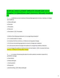 GEB 3213 Chapter 14 Exam Questions and Answers