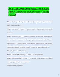 Philosophy Exam Prep: Questions and Answers for Ethics