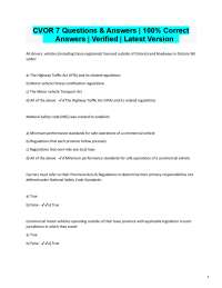 CVOR Exam Questions and Answers: Complete Guide