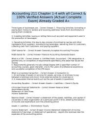 Accounting Exam Prep: Key Concepts and Verified Answers