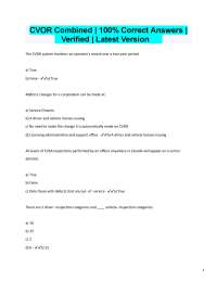 CVOR Exam Questions and Answers: Ontario Commercial Vehicle Operator's Registration