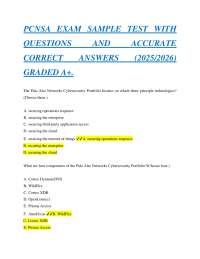 PCNSA Exam Sample Test Questions and Answers (2025/2026)