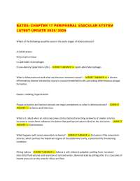 Peripheral Vascular System: Key Concepts and Clinical Questions