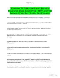 Health and Accident Insurance State Exam Prep