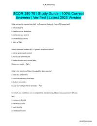 CYBERSECURITY Study Guide | 100% Correct Answers |