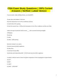 CSIA Exam Study Questions and Answers