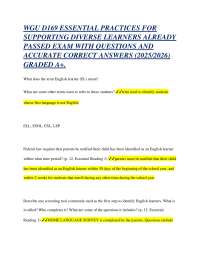Supporting Diverse Learners: Essential Practices Exam Q&A