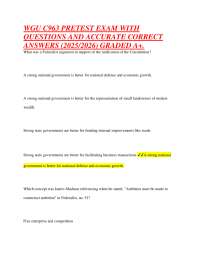 American Politics and the US Constitution Pretest Exam Questions and Answers