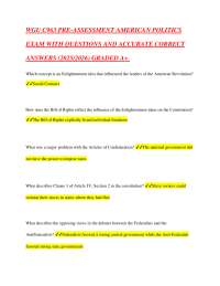 American Politics Exam Questions and Answers 2025/2026