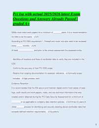 Pci Isa with actual 2025/2026 latest Exam Questions and Answers Already Passed | graded