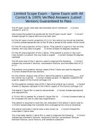 Spine Exam Questions and Answers: A Comprehensive Review