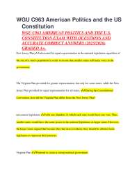 American Politics and the U.S. Constitution Exam Questions and Answers